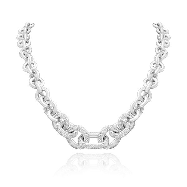 Колье из белого золота с бриллиантами