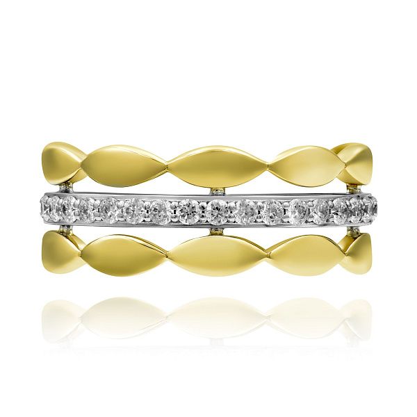 Кольцо из желтого золота с бриллиантами