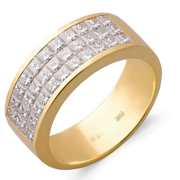 Кольцо из желтого золота с бриллиантами