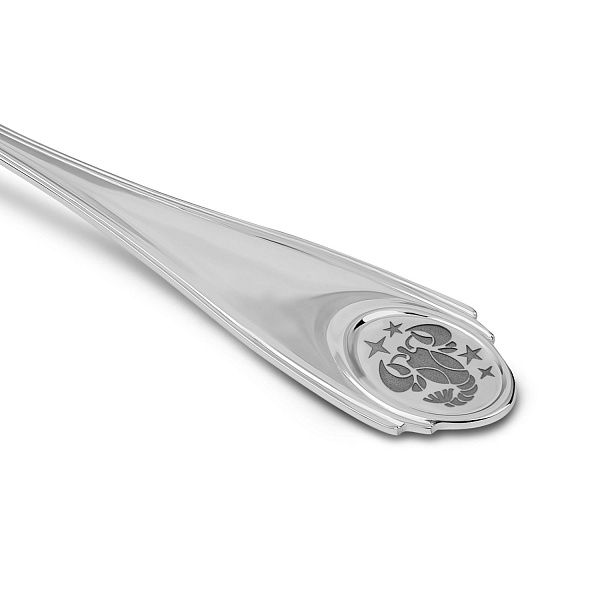 Ложка чайная «Рак» из серебра