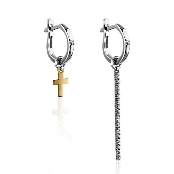 Серьги из белого золота с бриллиантами