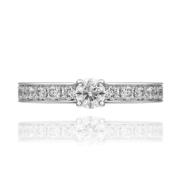 Кольцо из белого золота с бриллиантами