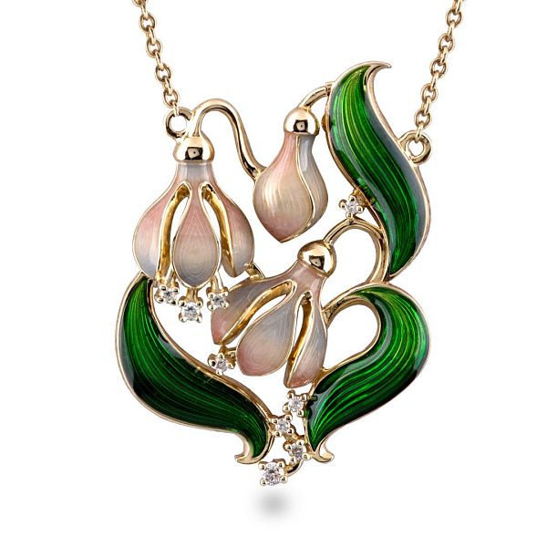 Колье из желтого золота с бриллиантами