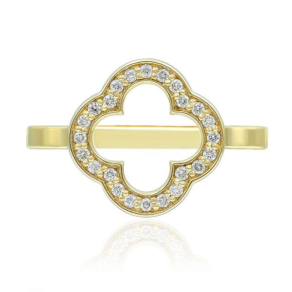 Кольцо из желтого золота с бриллиантами