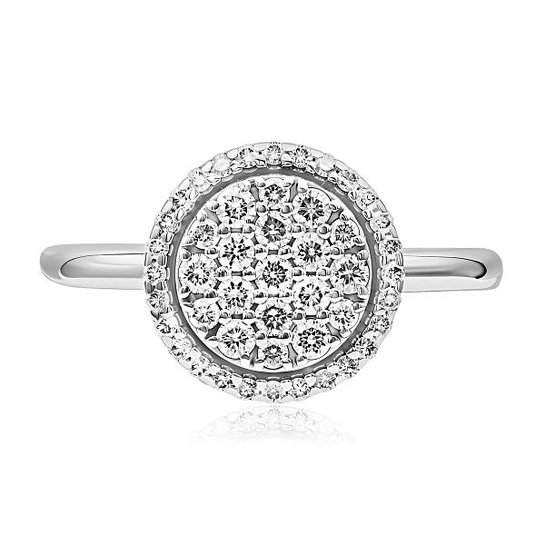 Кольцо из белого золота с бриллиантами