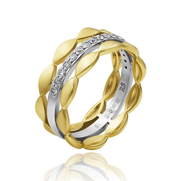 Кольцо из желтого золота с бриллиантами