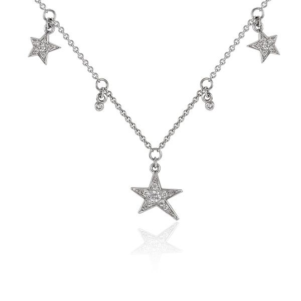 Колье из белого золота с бриллиантами