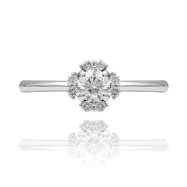 Кольцо из белого золота с бриллиантами