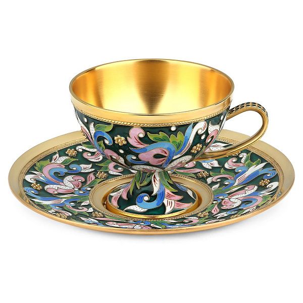 Чашка «Кудри» из серебра 