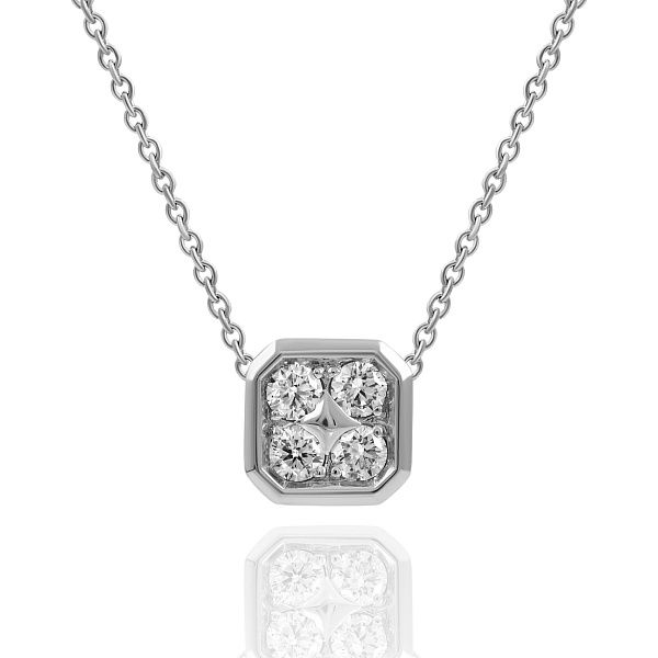 Колье из белого золота с бриллиантами