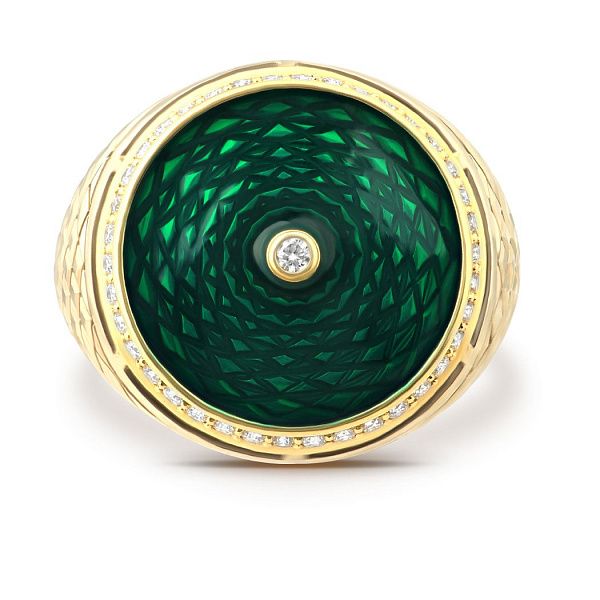 Кольцо из желтого золота с бриллиантами