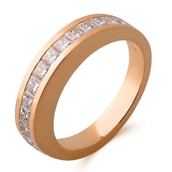 Кольцо из красного золота с бриллиантами