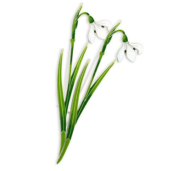 Брошь «Подснежник»