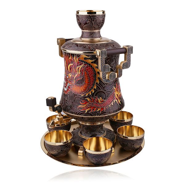 Набор для крепких напитков «DRAGON» из серебра