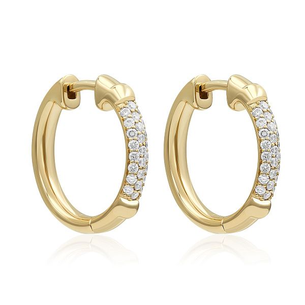 Серьги из красного золота с бриллиантами