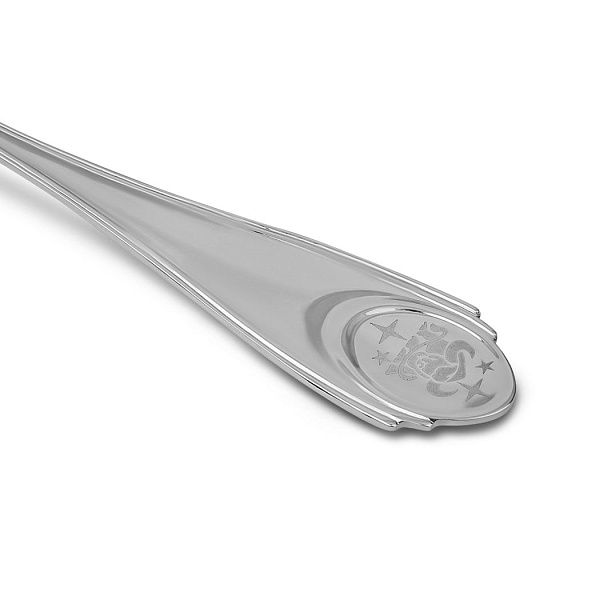 Ложка чайная «Телец» из серебра 