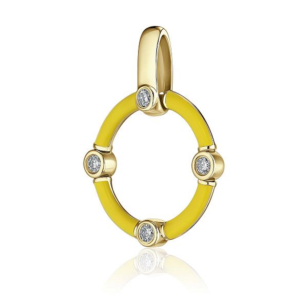 Подвеска из желтого золота с бриллиантами