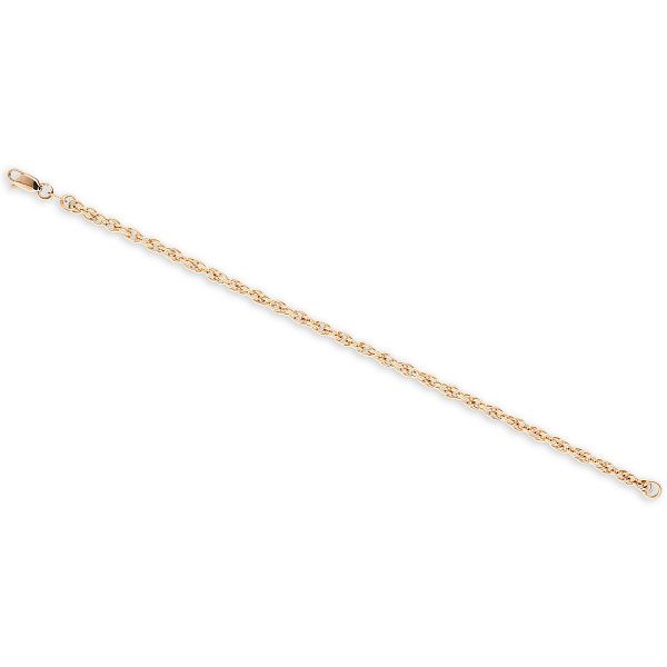 Браслет, плетение «Двойное якорное» из красного золота