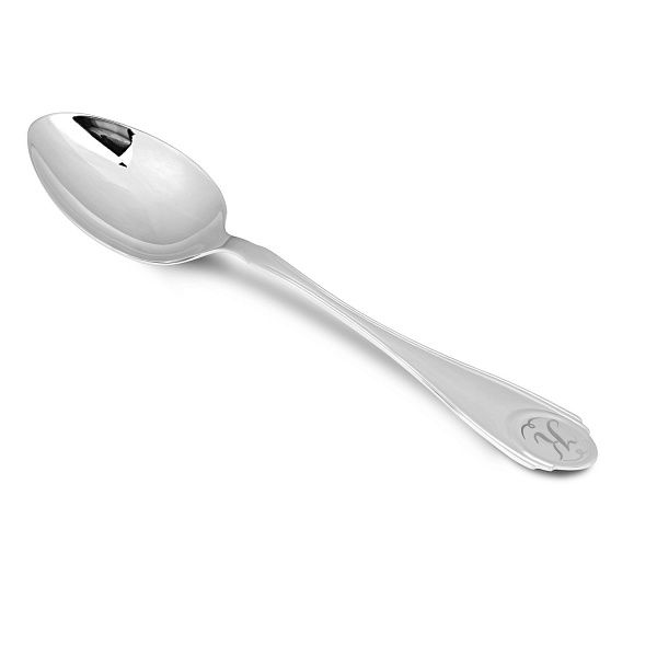 Ложка чайная с буквой «К» из серебра 