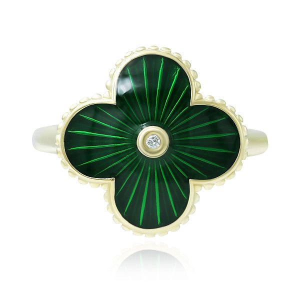 Кольцо из желтого золота с бриллиантом