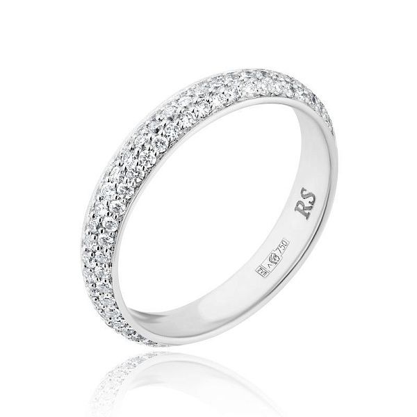 Кольцо из белого золота с бриллиантами