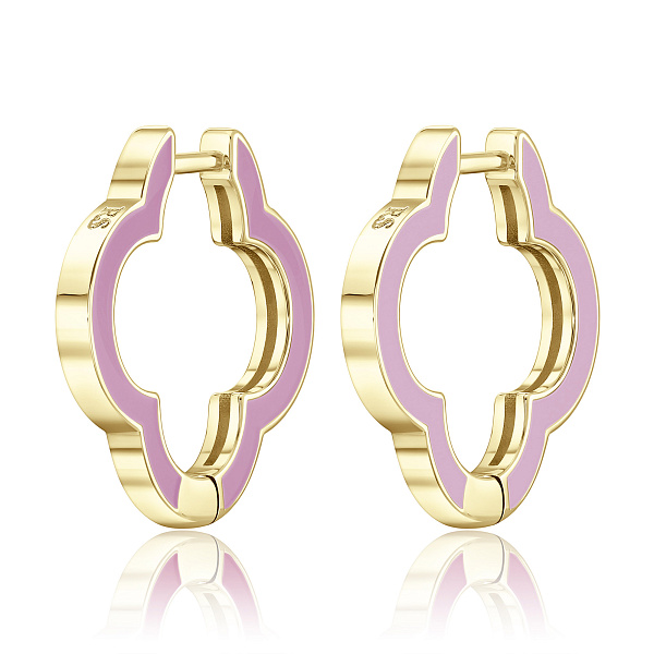 Серьги из желтого золота с бриллиантами