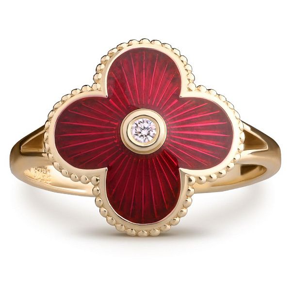 Кольцо из желтого золота с бриллиантом