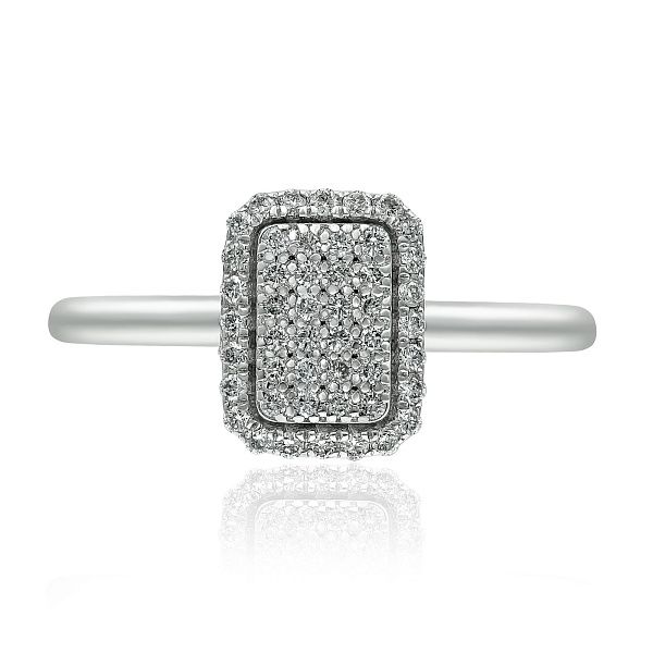 Кольцо из белого золота с бриллиантами