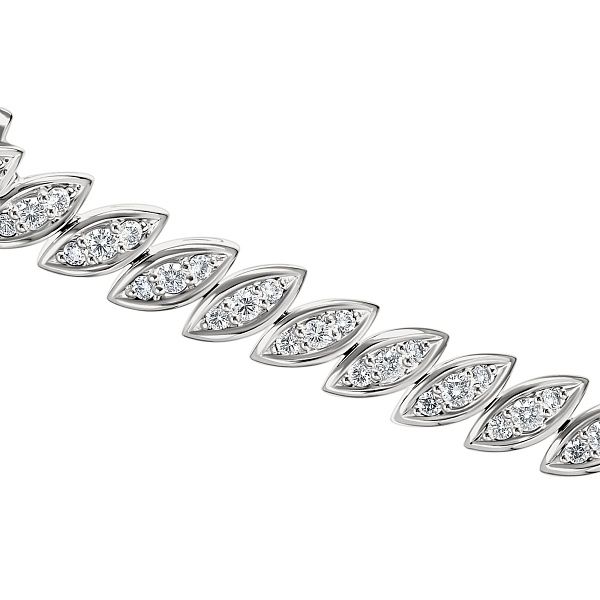 Браслет из белого золота с бриллиантами