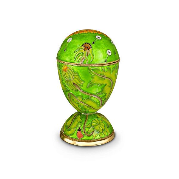 Яйцо-шкатулка «Одуванчик» из серебра