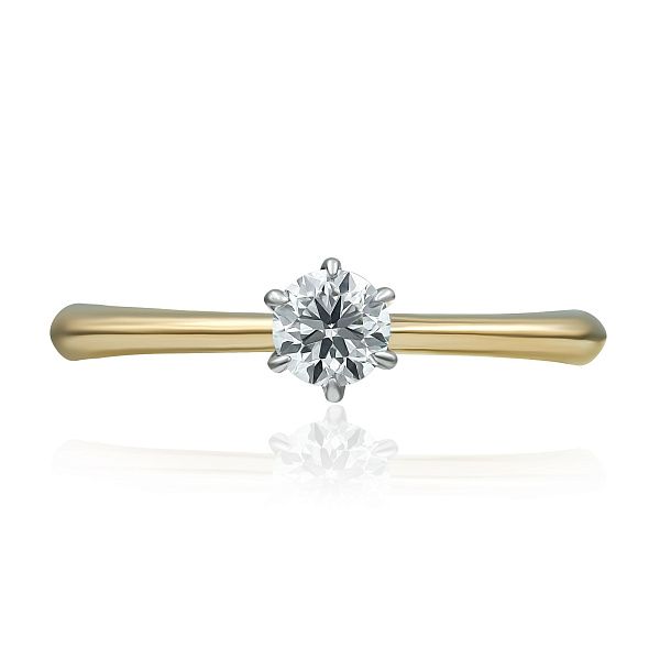 Кольцо из красного золота с бриллиантом