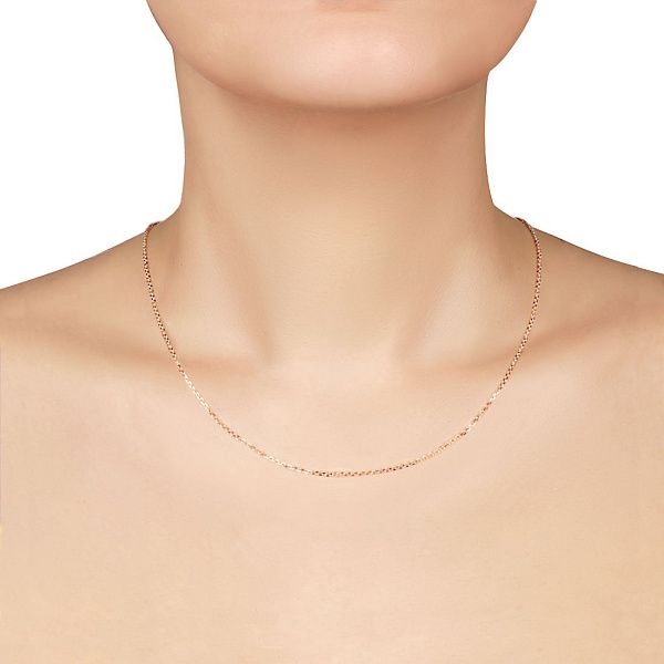 Цепь, плетение «Якорное» из красного золота