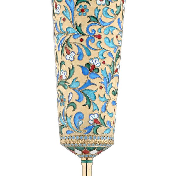 Бокал для шампанского из серебра 