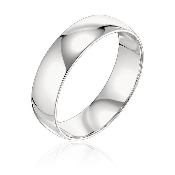 Обручальное кольцо из белого золота 