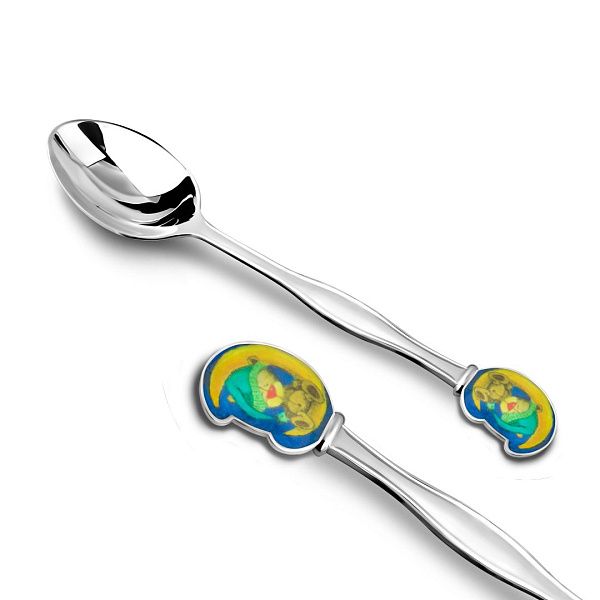 Ложка детская «Мишка» из серебра 