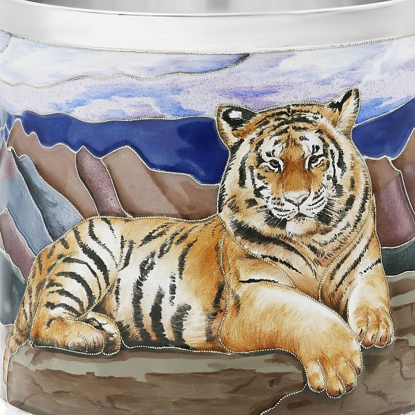 Бокал для виски «Тигр» из серебра