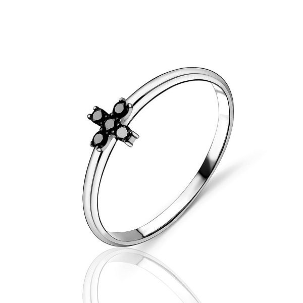 Кольцо из белого золота с бриллиантами